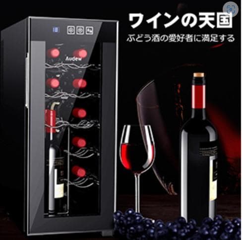 新品 12本収納 ワインセラー ペルチェ静音式　縦置き横置き対応 ショーケース