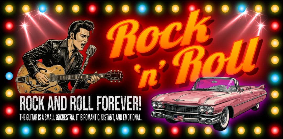 【Lサイズ】ロックンロール ロカビリー アメ車 看板 置物 雑貨 ライトBOX