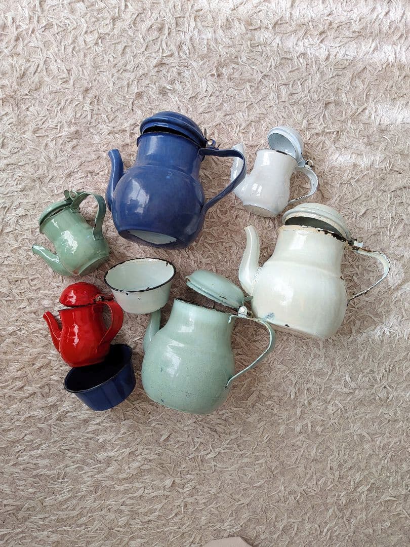 ヴィンテージ　ホーローポットセット