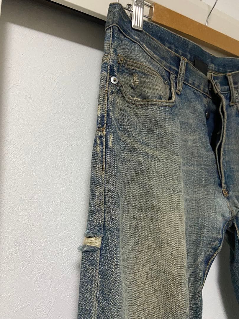 ディオールオム　赤錆　加工デニム　グラム　エディスリマン