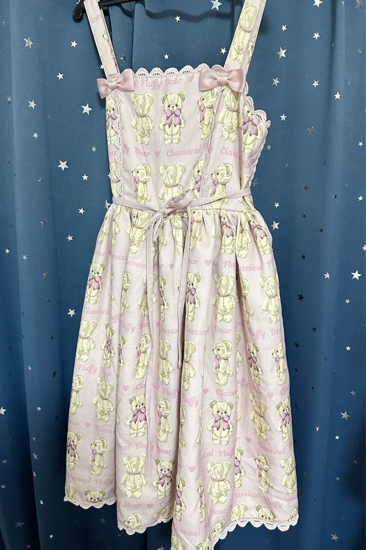 axes femme Kawaii フラッフィーベア ピンク