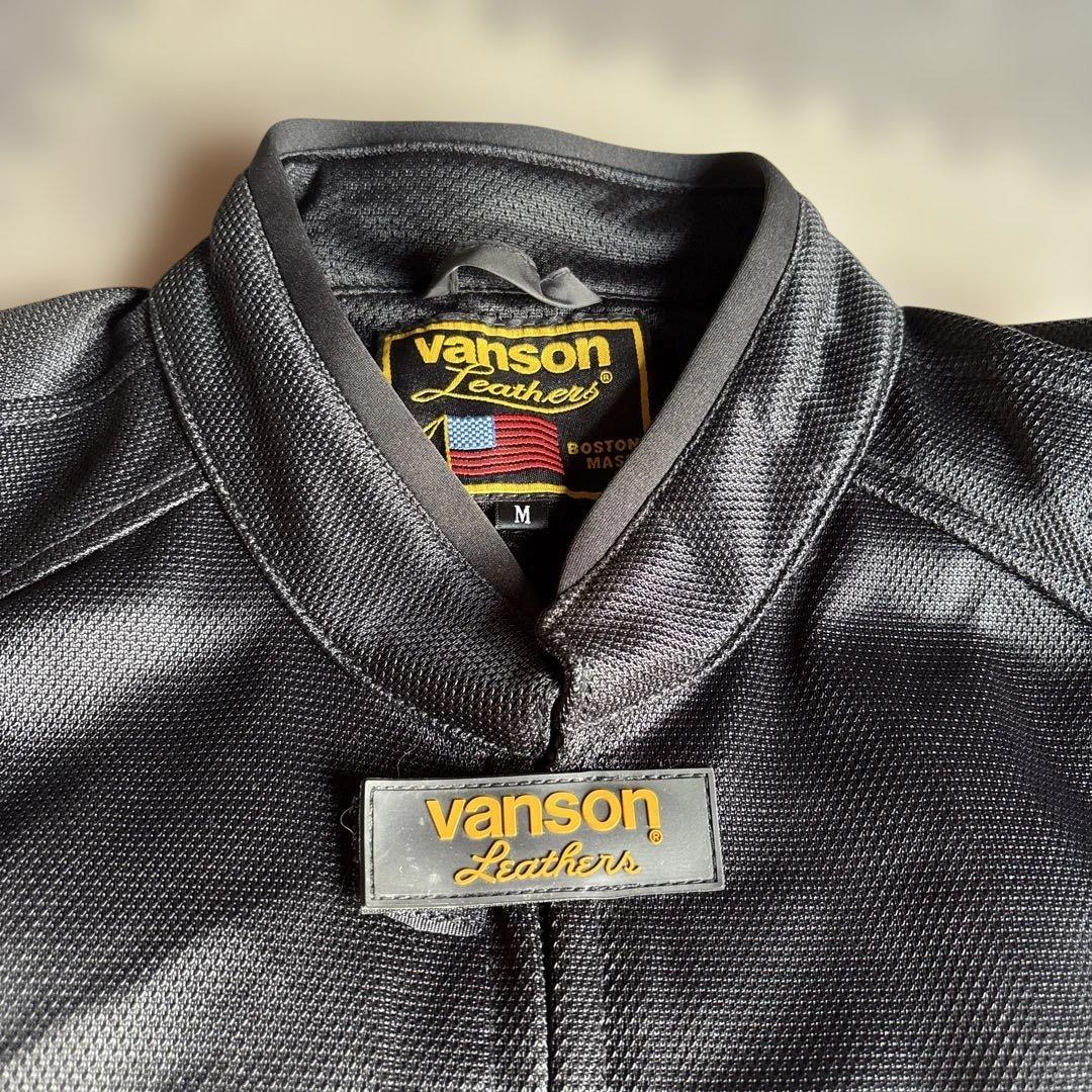 vanson メッシュバイクジャケット Mサイズ 黒/黄色