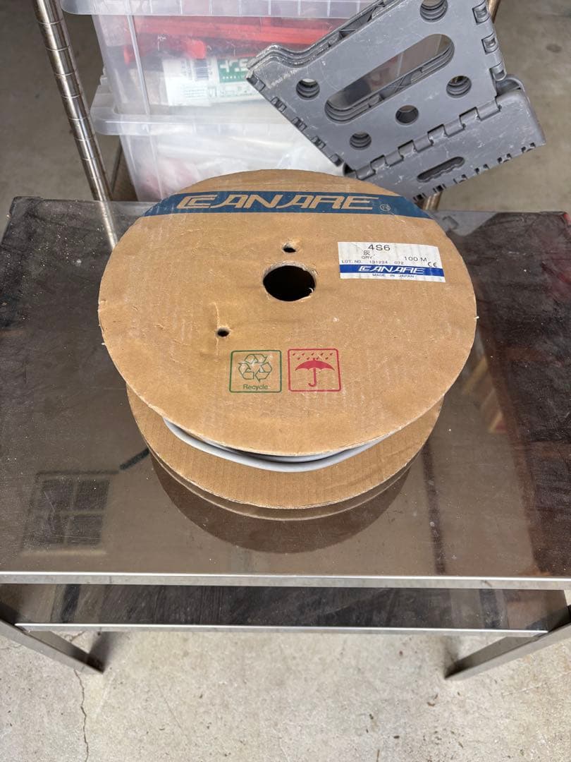 CANARE 4心スピーカーケーブル 外径6.4mm×100m巻き 灰色 4S6