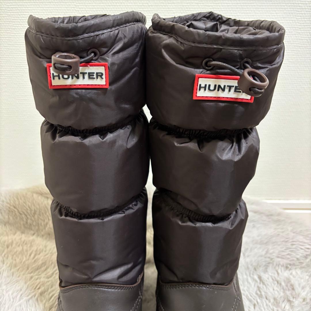 MIe さんHUNTER☆UK5スノーキルトブーツ ブラウンハンター24cm