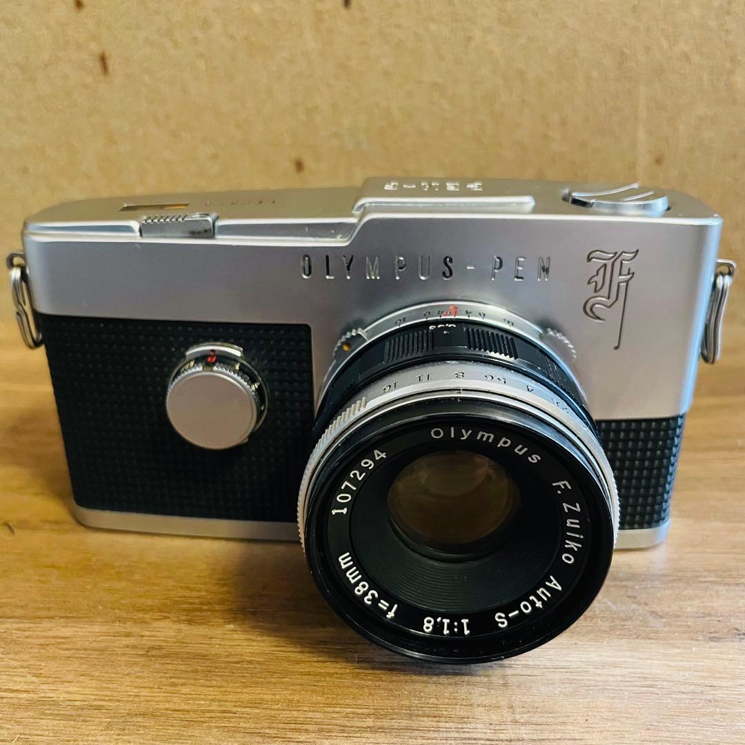 OLYMPUS PEN-F F.Zuiko Auto-S カメラ 花文字