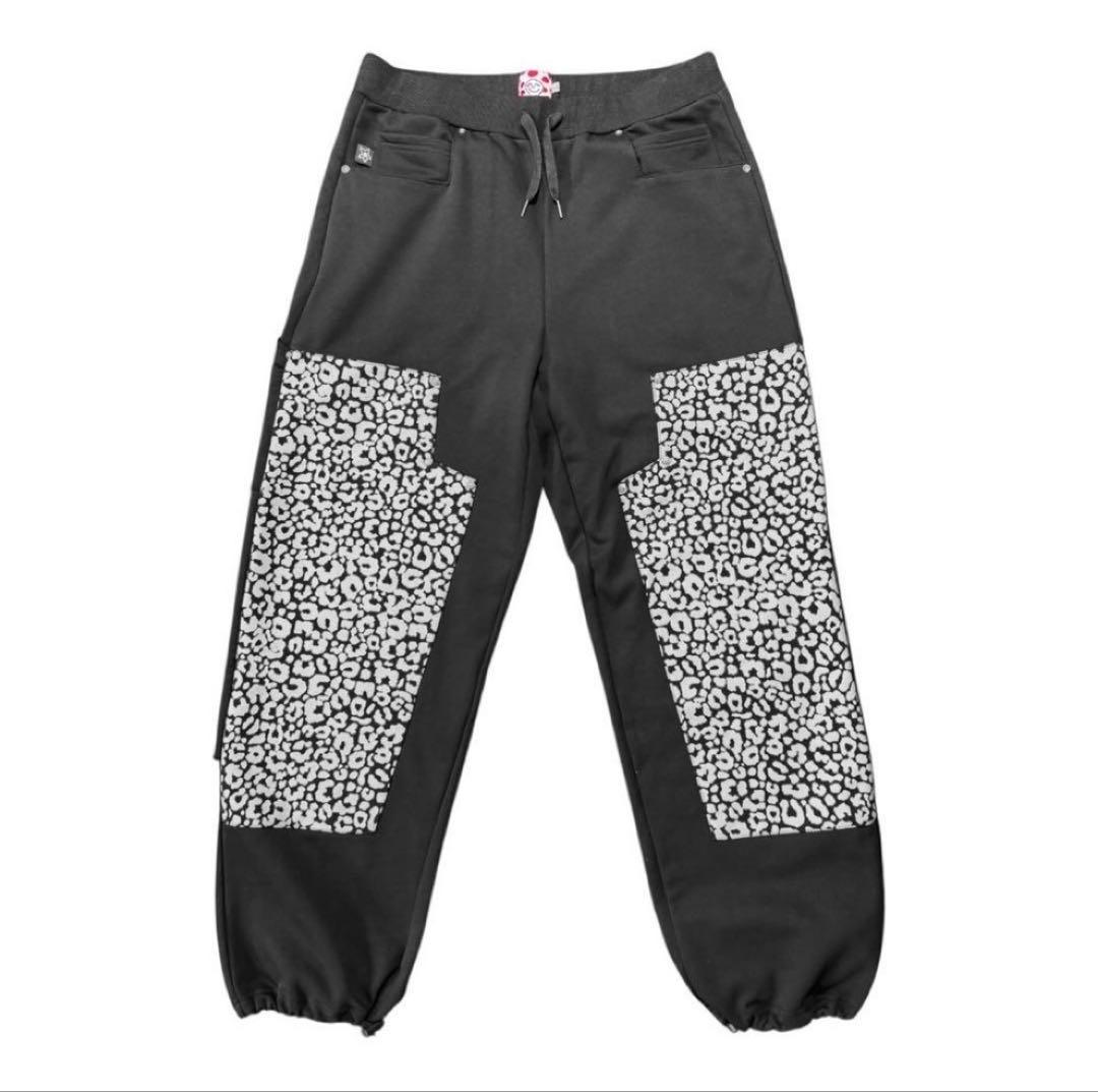 スターチーム　スウェットパンツ　黒　レオパード　S