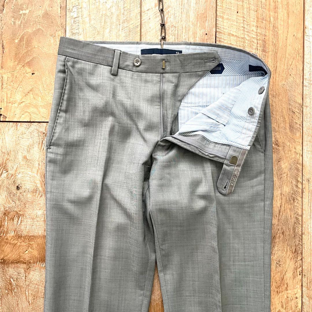 【美品】INCOTEX SUPER130'S ウール スラックス パンツ 46