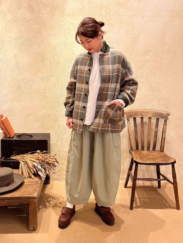 ネストローブ♡コットンリネン石目コクーンカーゴパンツ