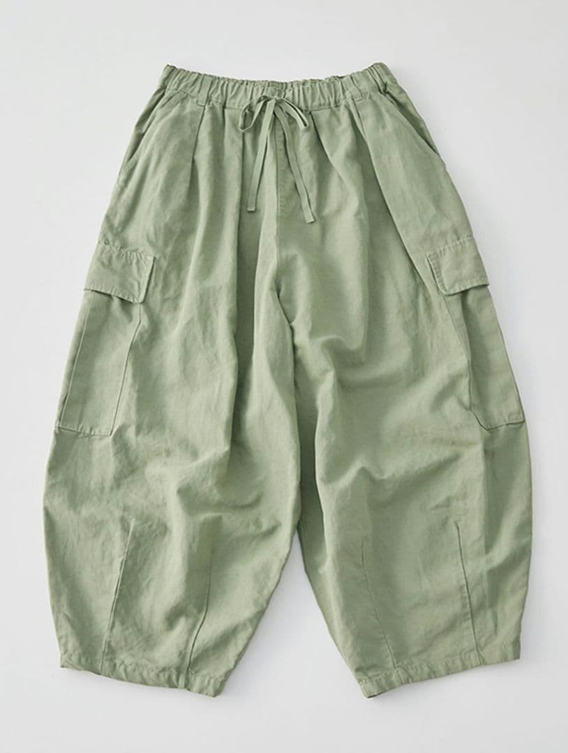 ネストローブ♡コットンリネン石目コクーンカーゴパンツ
