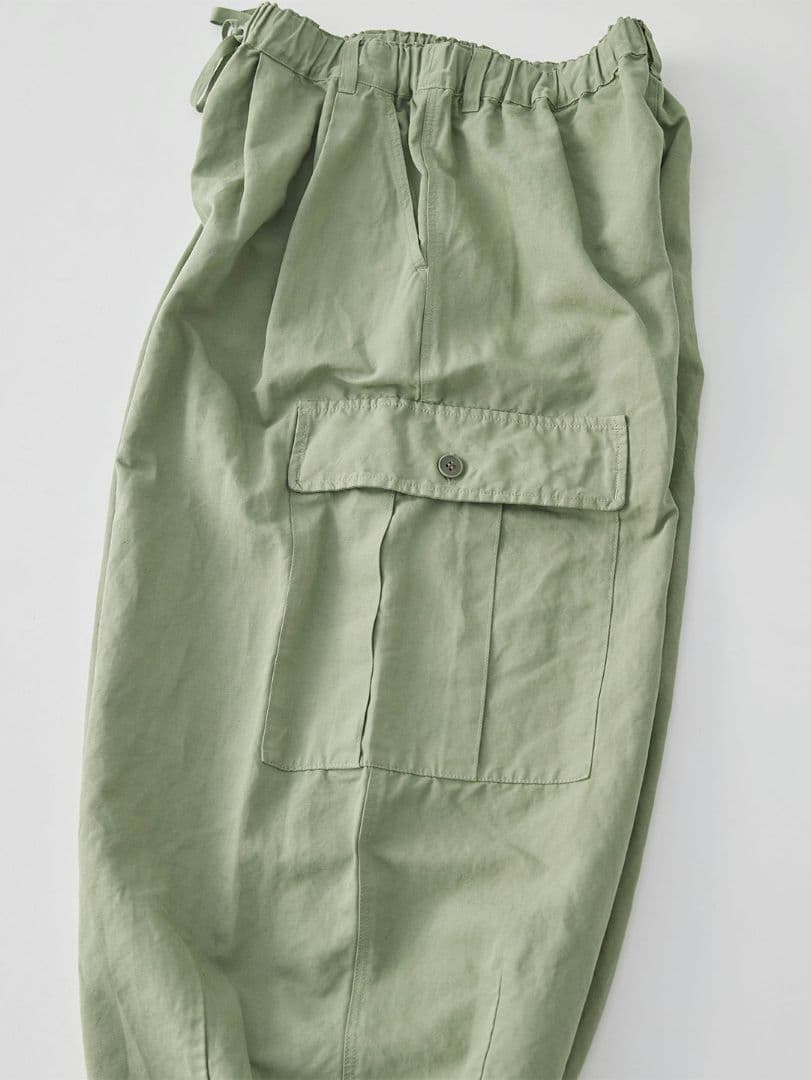ネストローブ♡コットンリネン石目コクーンカーゴパンツ