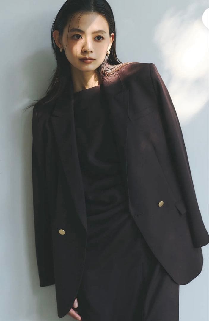 アニュアンス　ベーシックダブルジャケット ブラウン　2サイズ