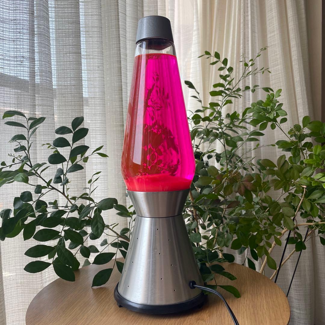 レトロ　ラバランプ　ラバライト　(赤ピンク)