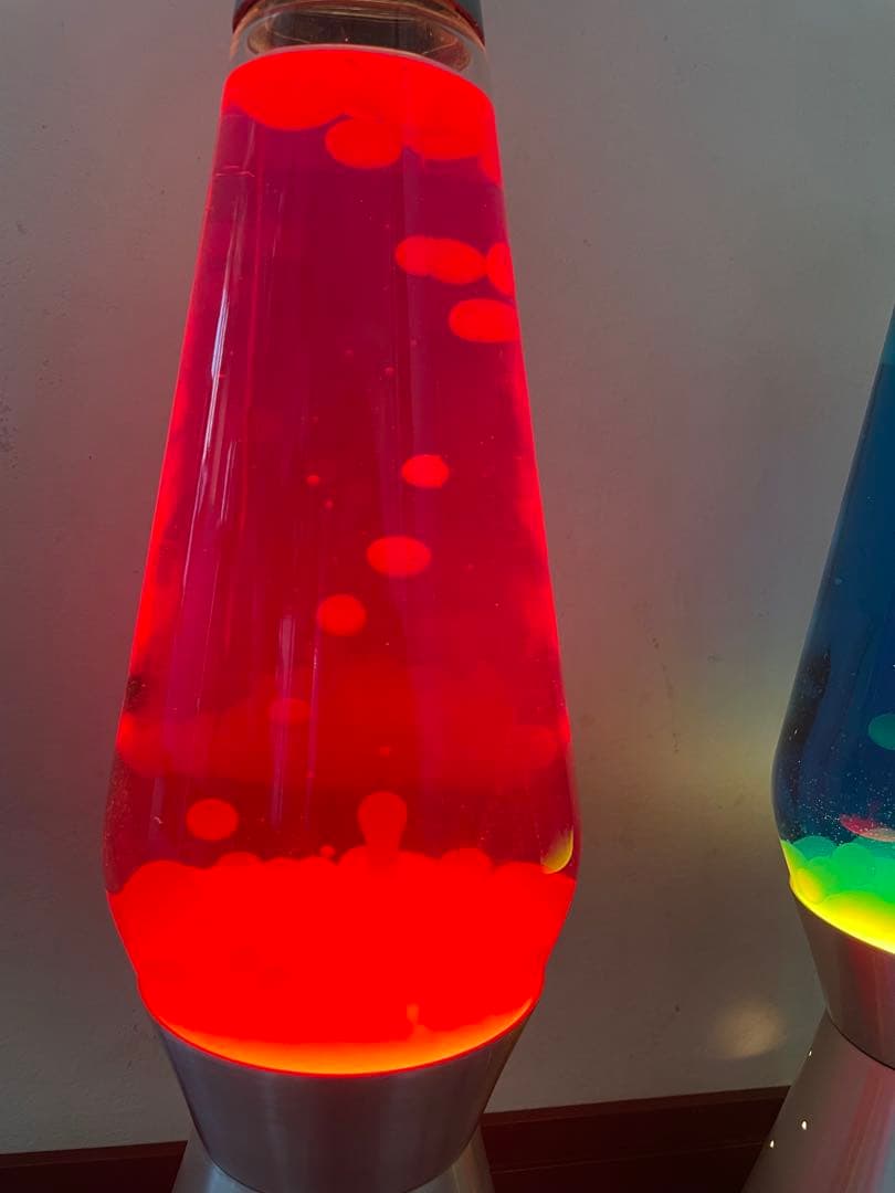 レトロ　ラバランプ　ラバライト　(赤ピンク)