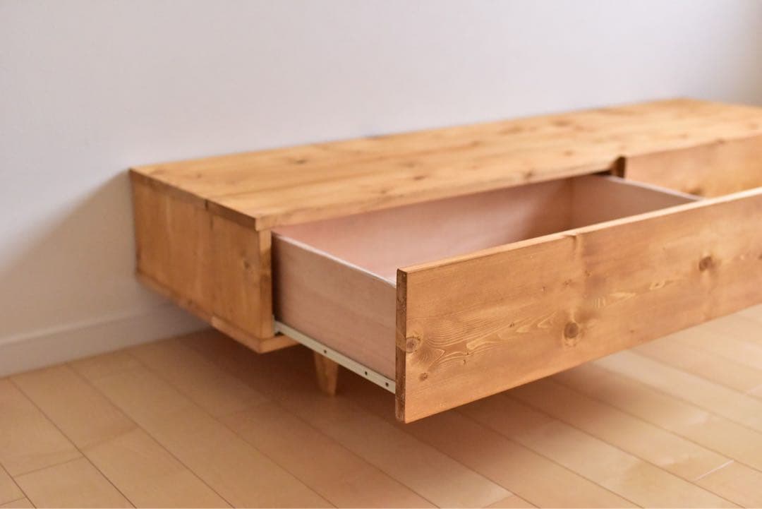 無垢材】テレビボード150 オーク色　木脚　北欧風　無垢材