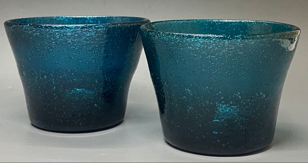 倉敷ガラス　小谷真三　吹きガラス　小鉢　2客　本物保証品