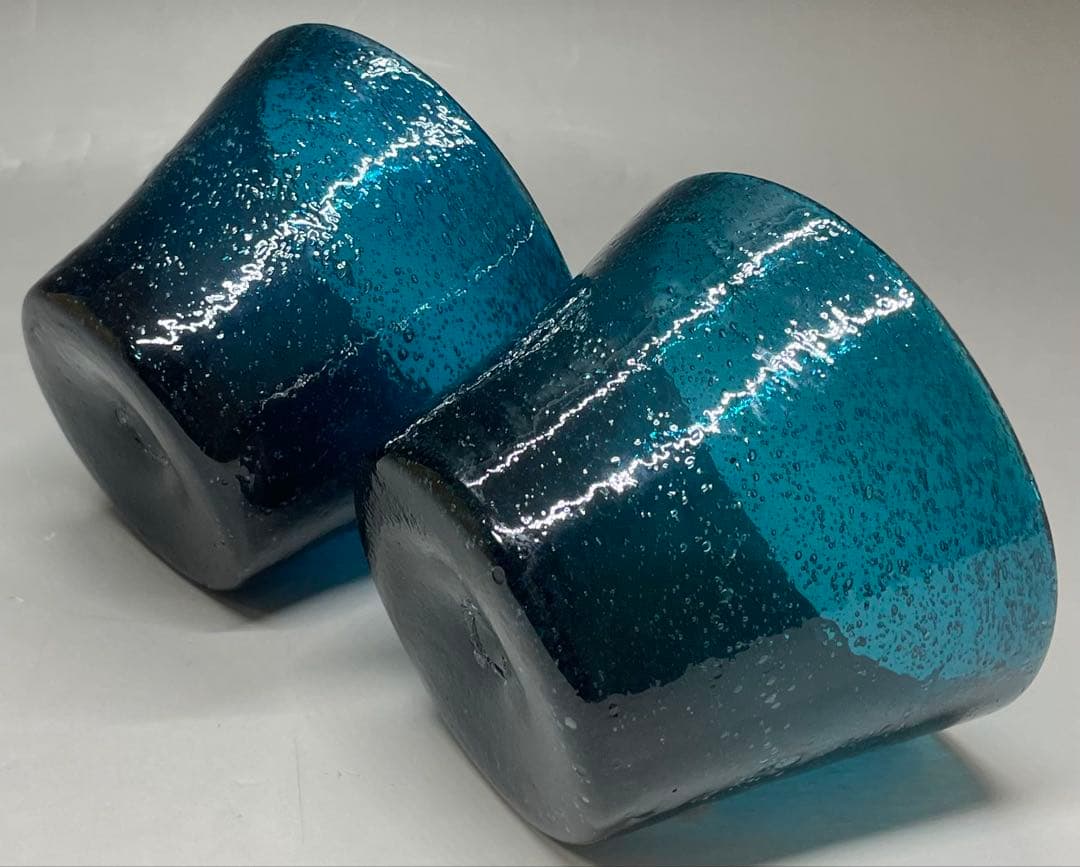 倉敷ガラス　小谷真三　吹きガラス　小鉢　2客　本物保証品