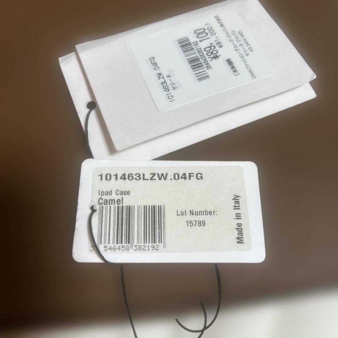 【未使用・キズあり】CÉLINE レザー iPadケース キャメル