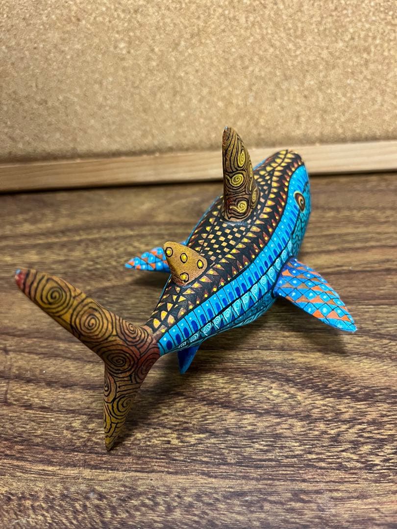 メキシコ伝統工芸 アレブリヘ 青いサメ Taller Casa Cruz