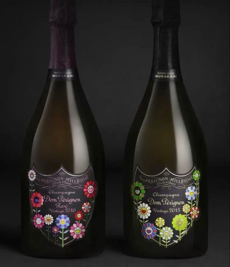 【新品】ドンペリ×村上隆限定コラボ2本セット(希少ロゼ2010，2015)箱無