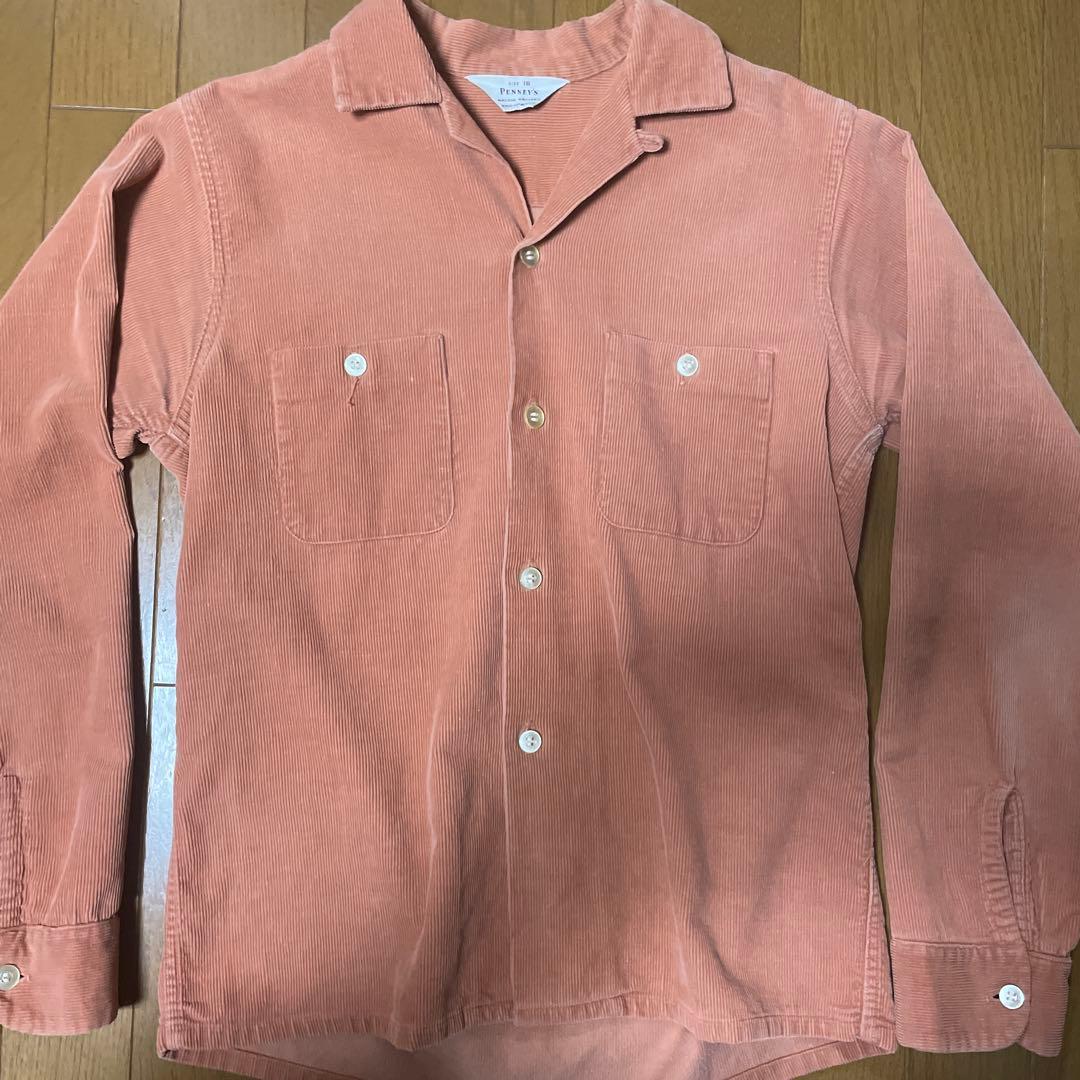 最終値下げ　50s Penny's コーデュロイシャツ サーモンピンク