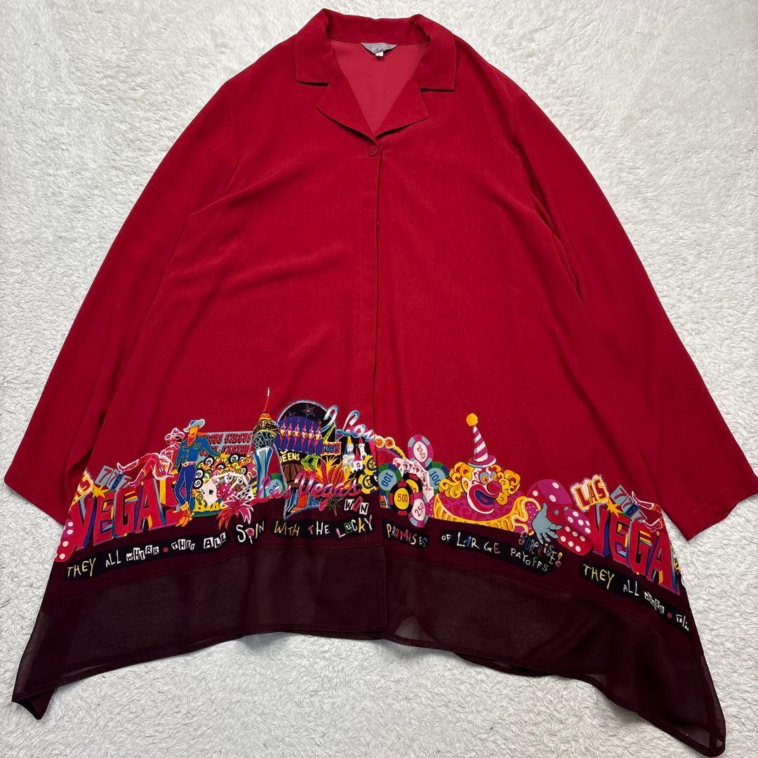 美品　トクコプルミエヴォル　前開きチュニック　カットソー　ラスベガス　ピエロ