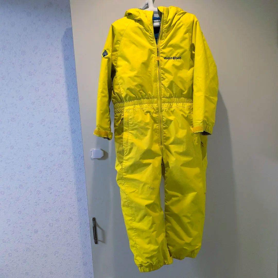 モンベル　110cm パウダー　カバーオール　雪　イエロー
