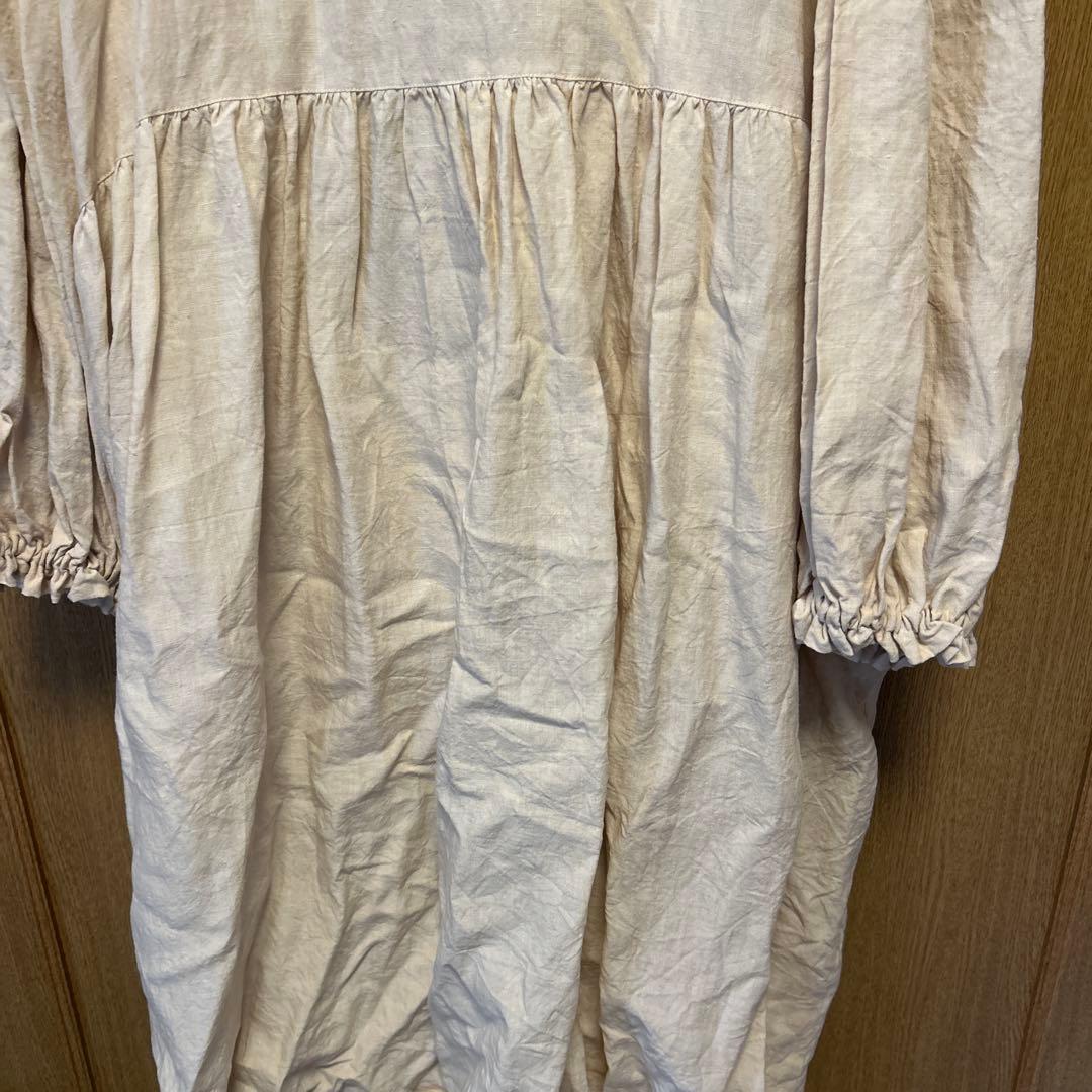 ハンドメイド作家様　リネンフードワンピース