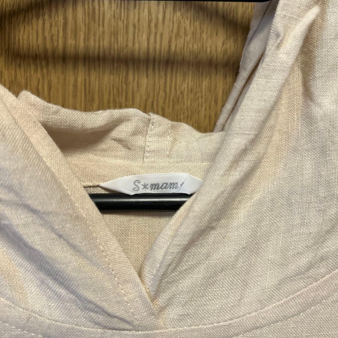 ハンドメイド作家様　リネンフードワンピース