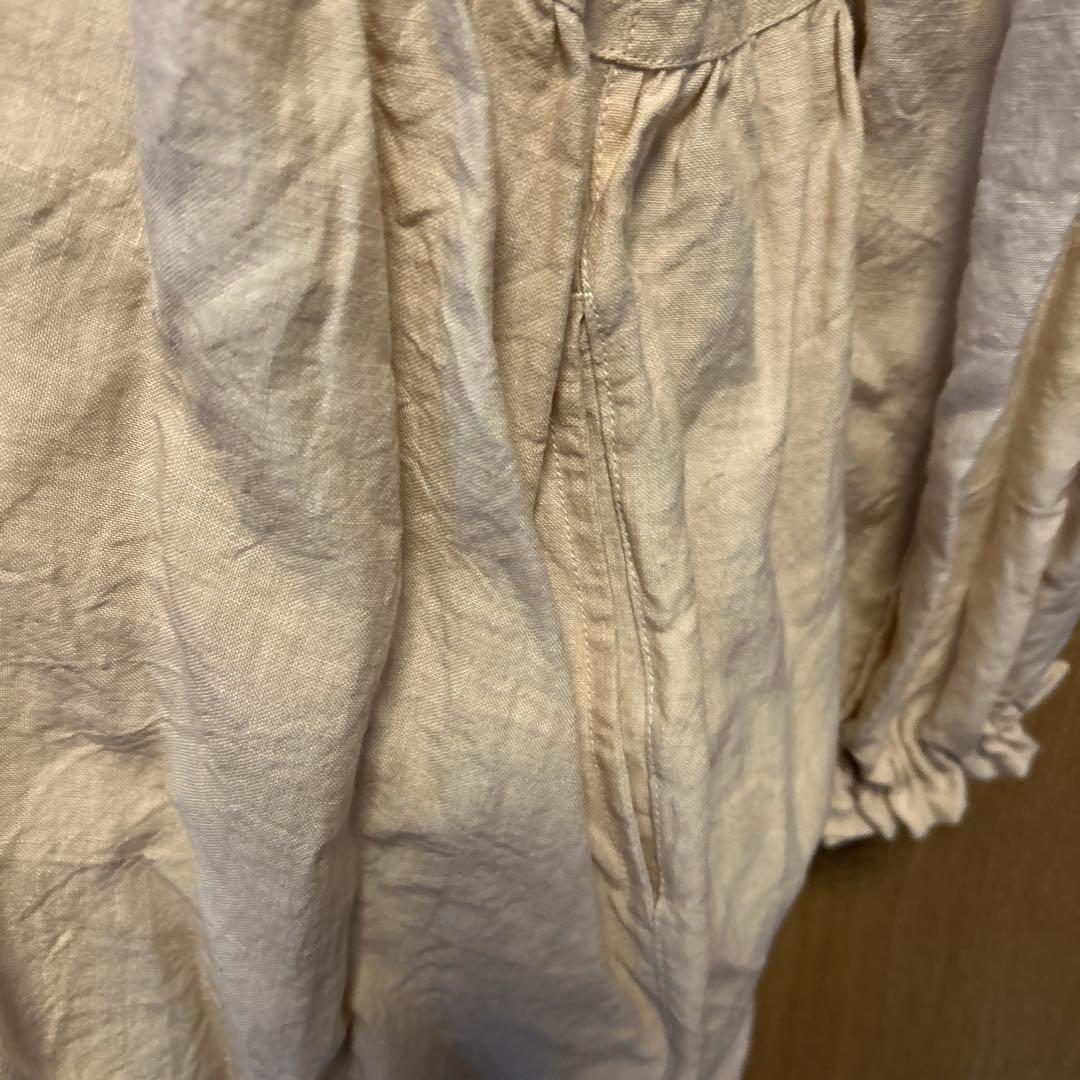 ハンドメイド作家様　リネンフードワンピース