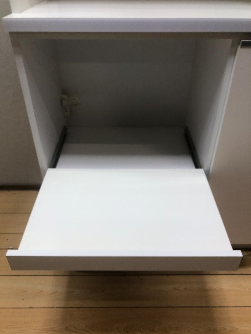 美品 食器棚 大川家具 レンジ台 コンセント付 キッチンボード250525-2