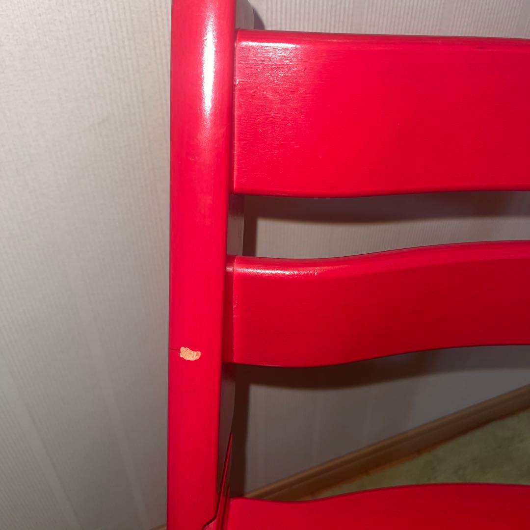 【良品】ストッケ トリップトラップ ハイチェア　レッド　S/N シリアル6