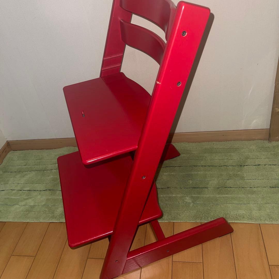 【良品】ストッケ トリップトラップ ハイチェア　レッド　S/N シリアル6