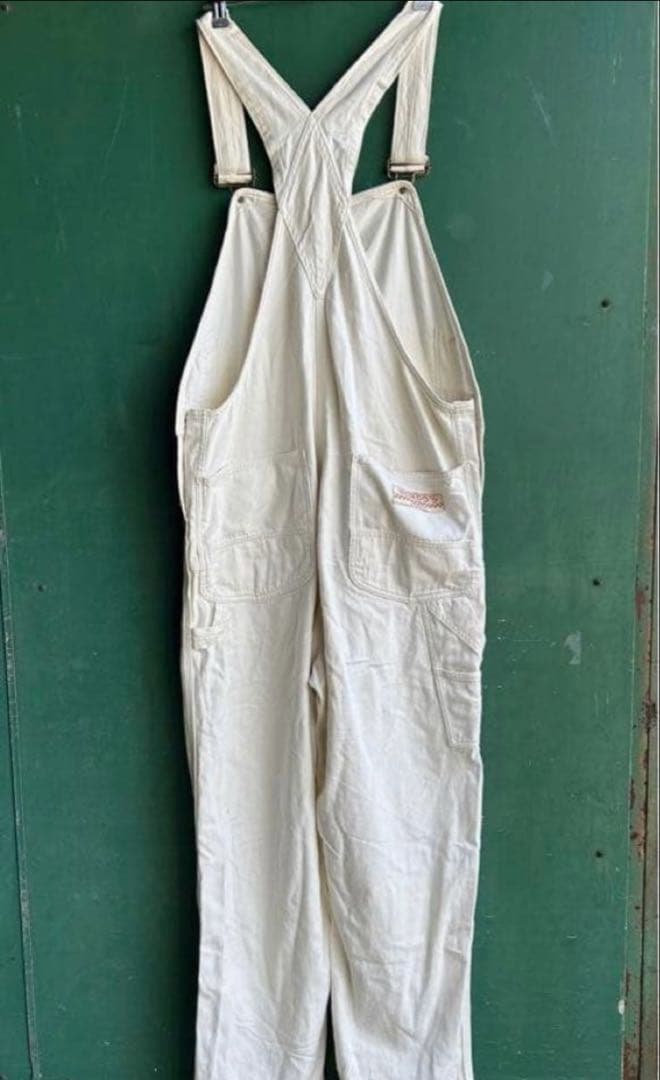 WEIRDO/ウィアード オーバーオール　ホワイト　刺繍