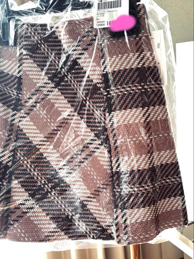 特別価格‼️11/10までSNIDEL ロビングチェックミニスカート