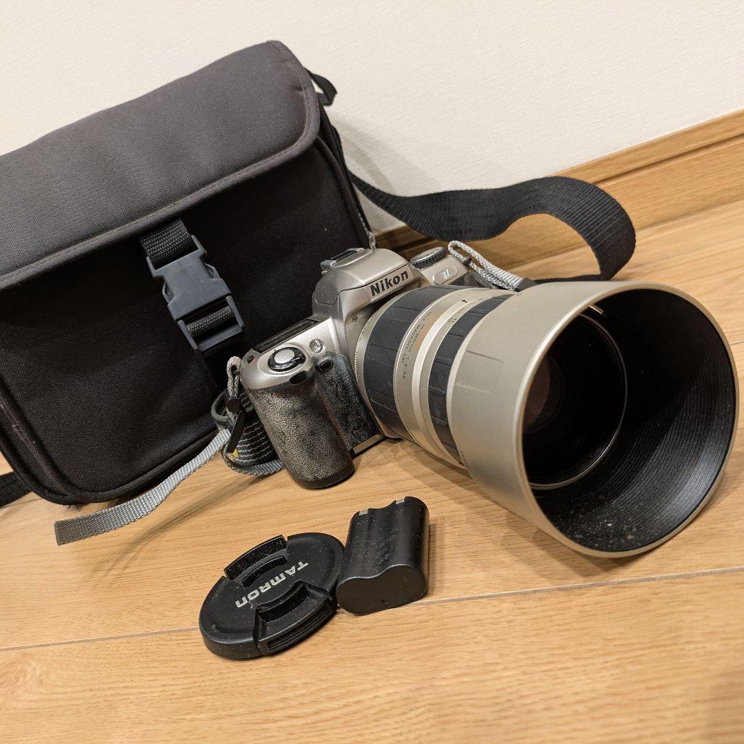 送料無料 Nikon フィルム一眼レフカメラ Tamronレンズ付き