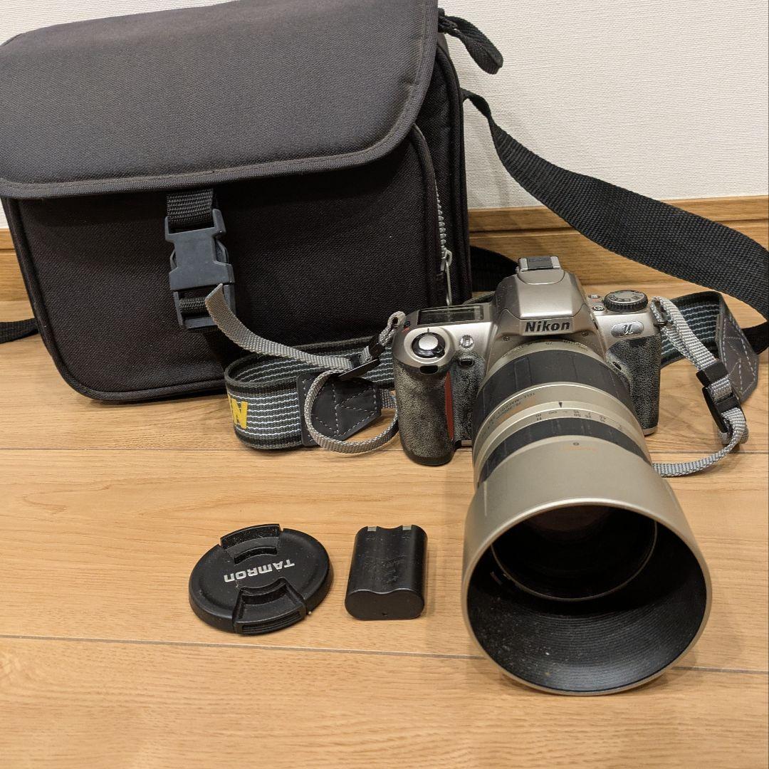 送料無料 Nikon フィルム一眼レフカメラ Tamronレンズ付き