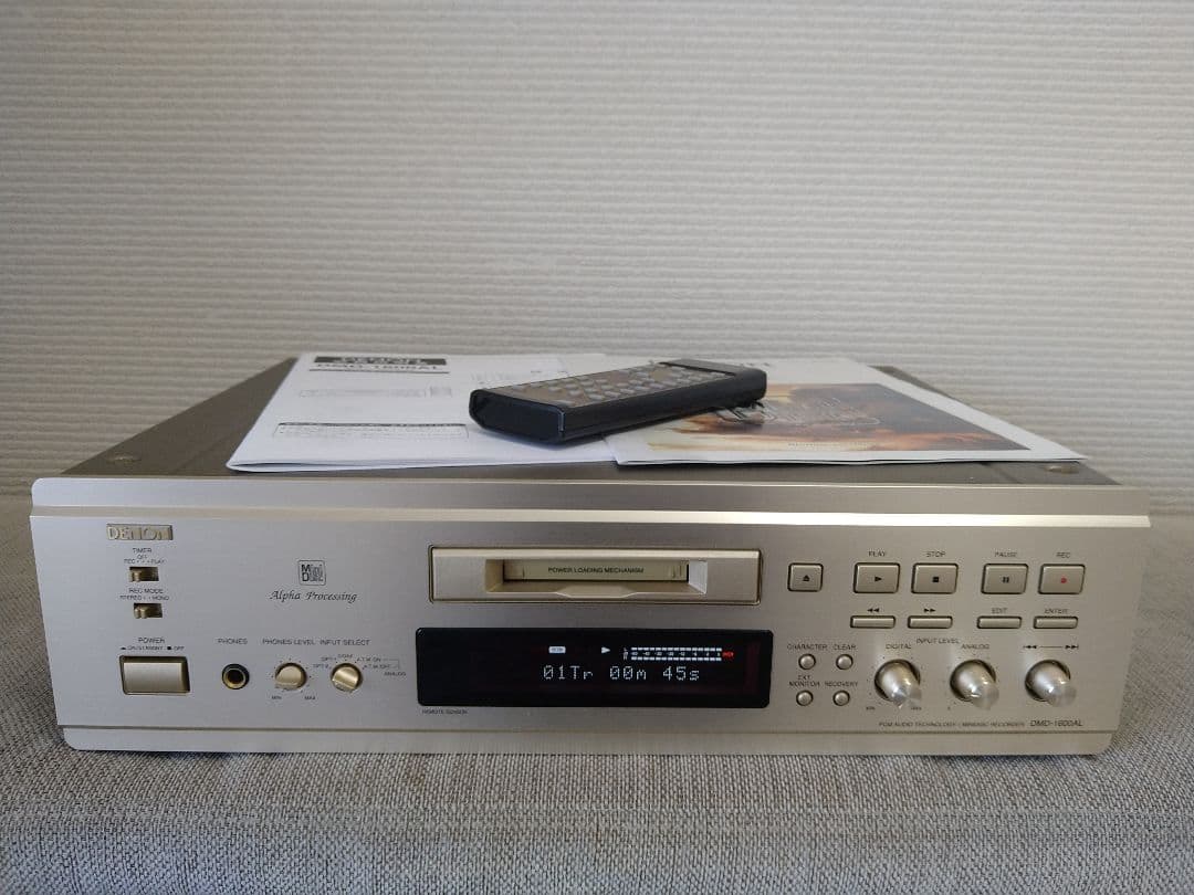 デノン　MDレコーダー　DENON　DMD-1600AL　リモコン付き