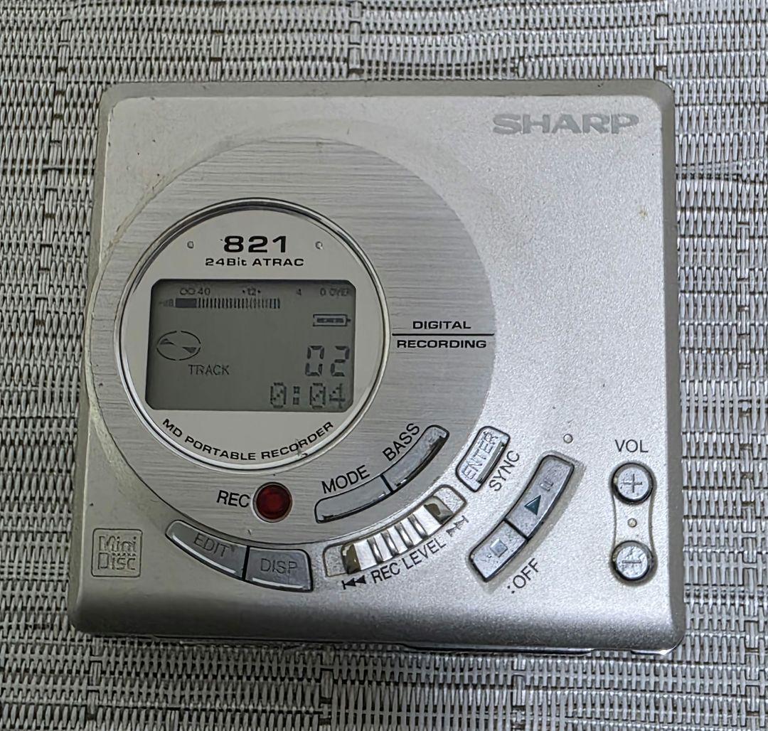 SHARP　シャープ MD-MT821-S 電池付