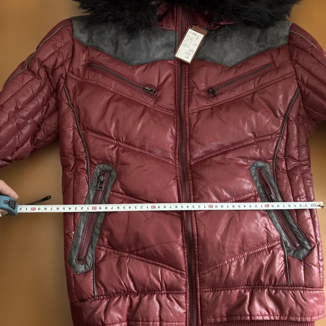 O0s archive ファー付き ダウンジャケット お兄系y2k 平成 赤