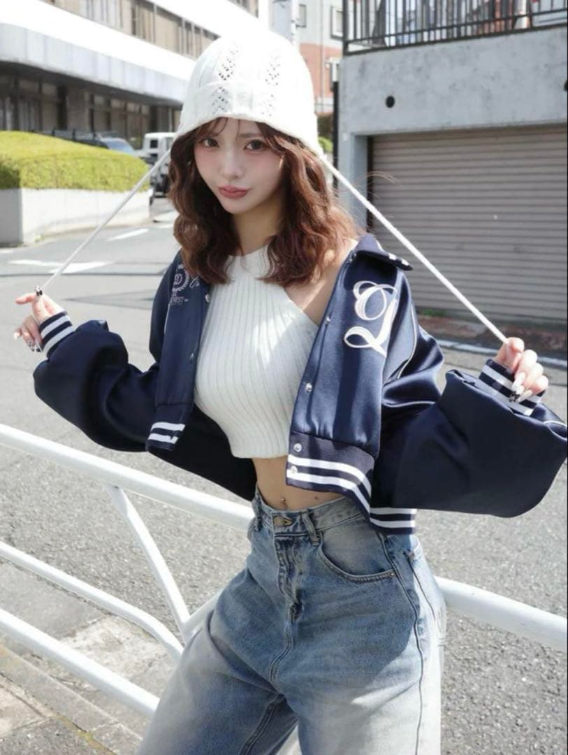 ダーリッチ　スカジャン　Darich Club スカジャンNVY