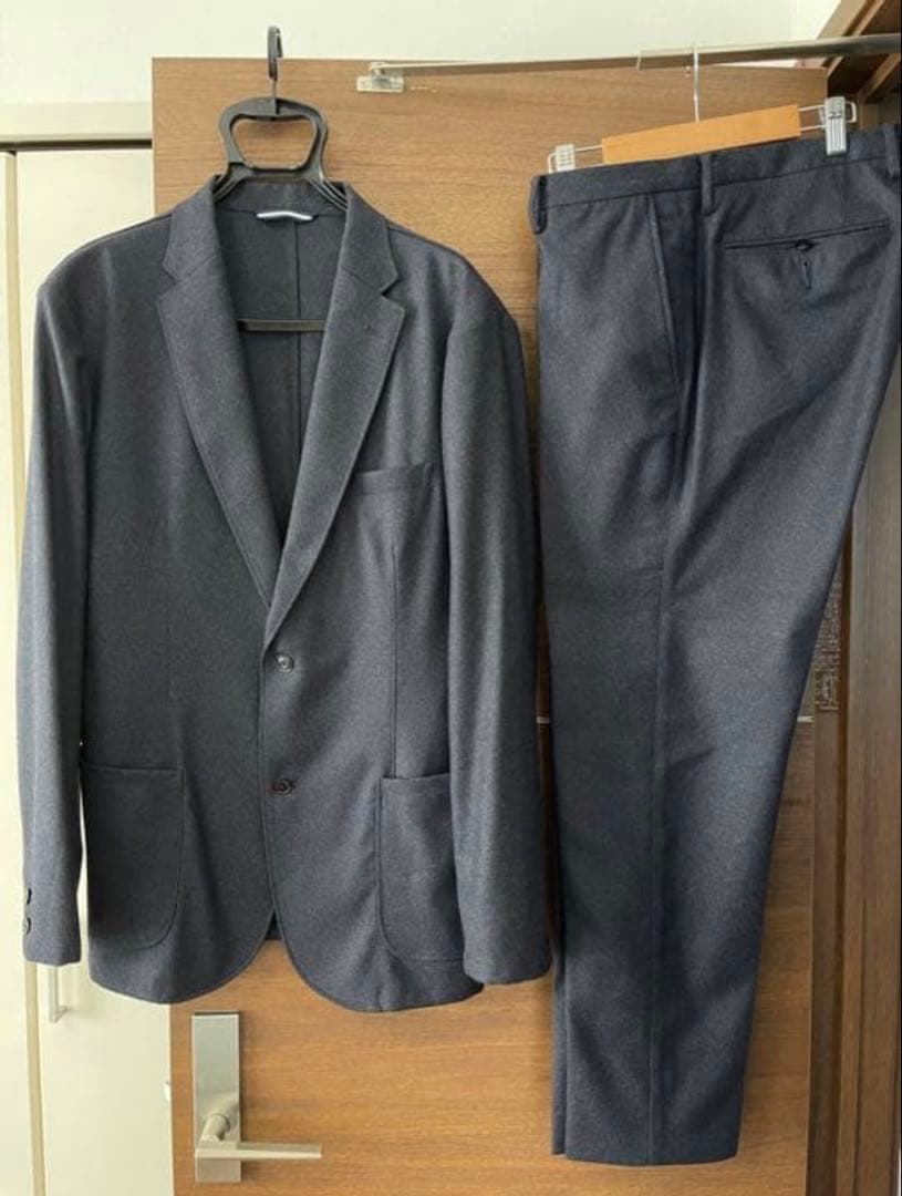 シップス　フランネルセットアップスーツ ネイビー