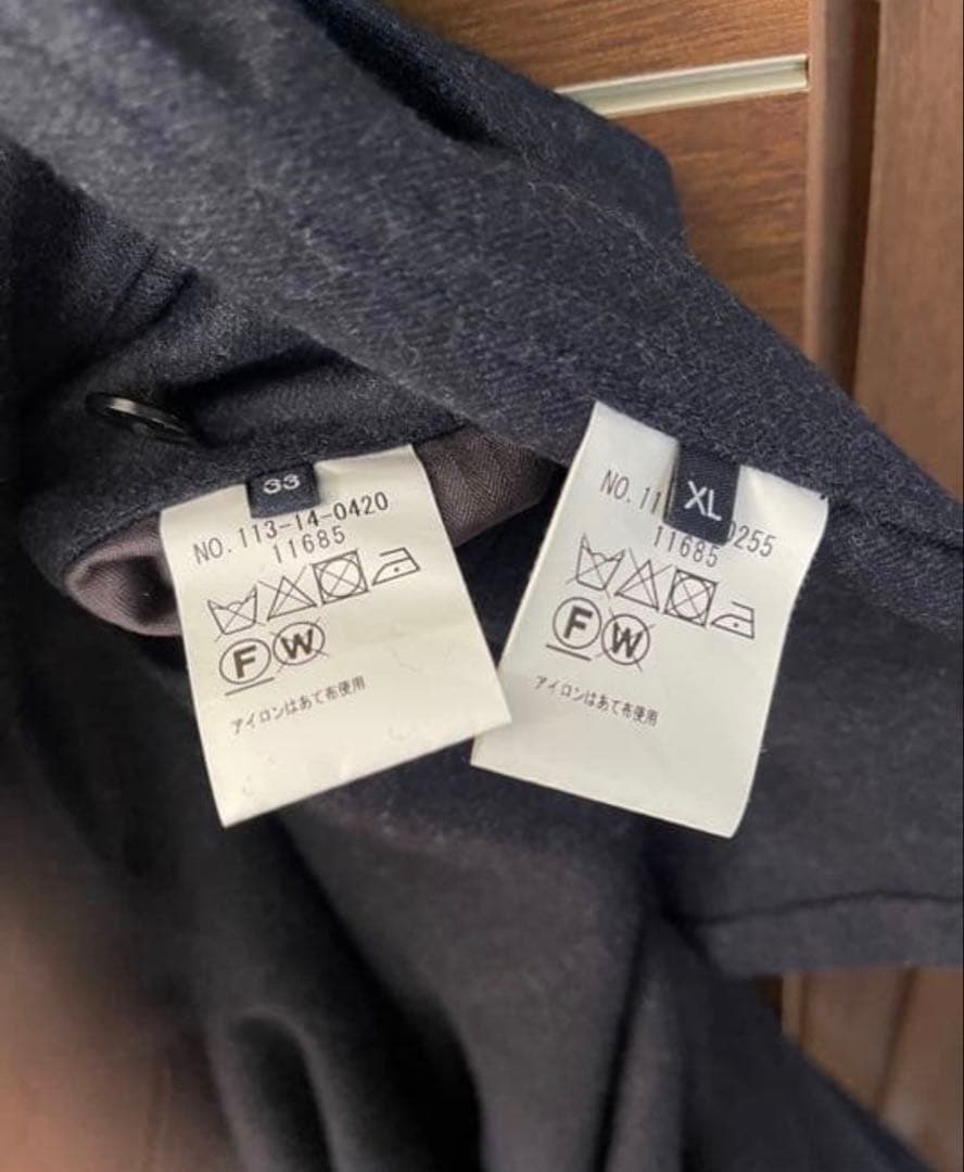 シップス　フランネルセットアップスーツ ネイビー