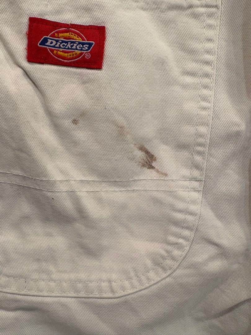Dickies ホワイトペインターパンツワークパンツ汚れ有り