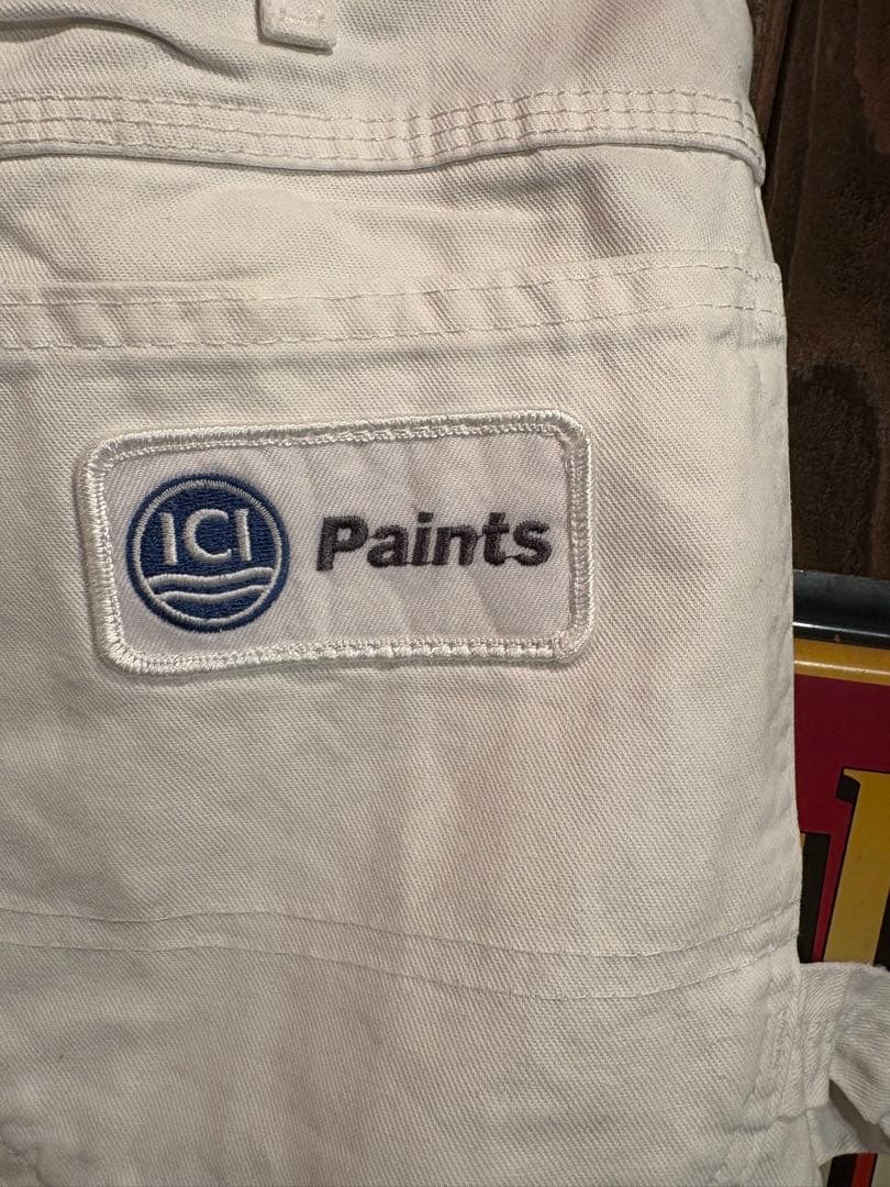 Dickies ホワイトペインターパンツワークパンツ汚れ有り