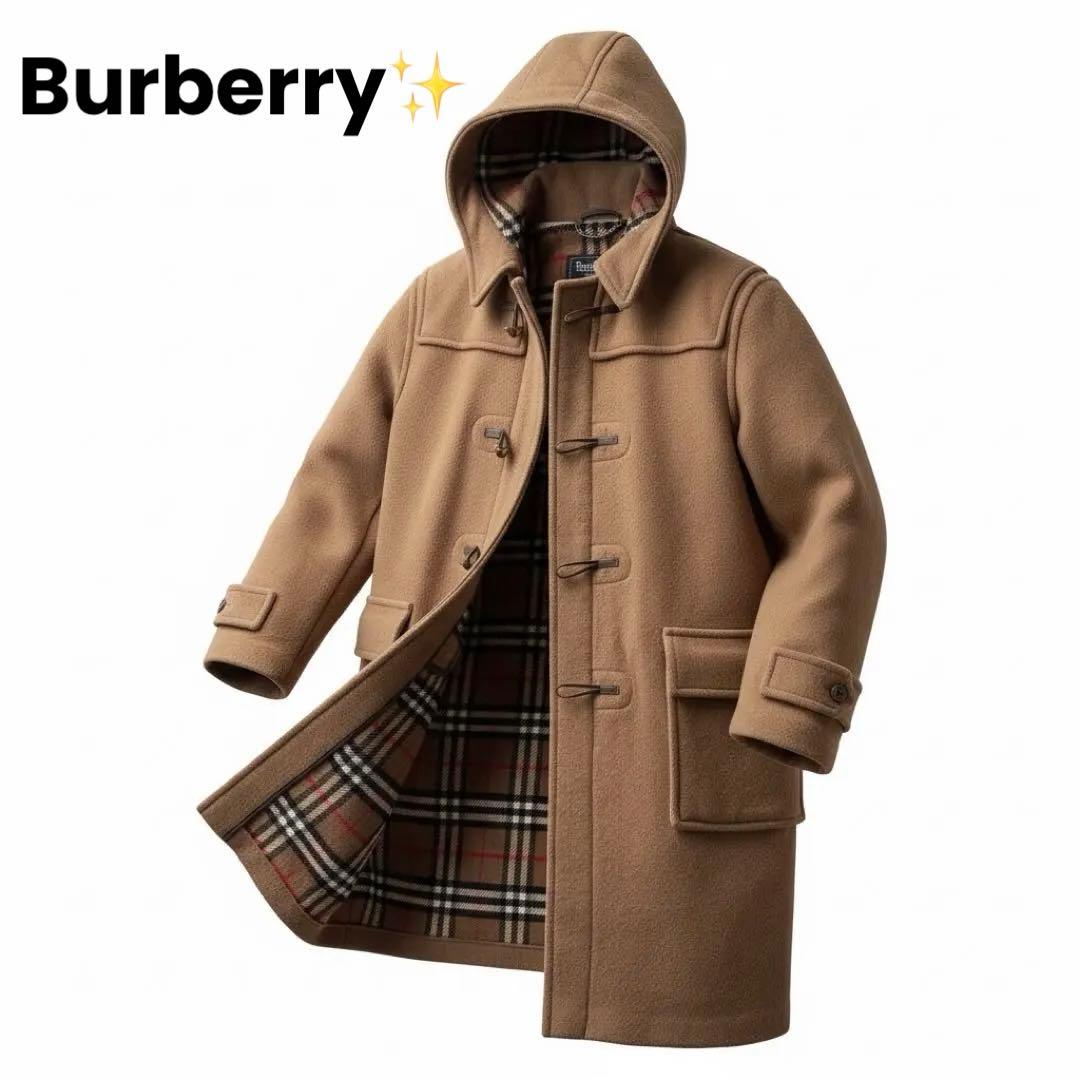 【英国製】Burberrys バーバリー 裏地ノバチェック柄 ダッフルコート