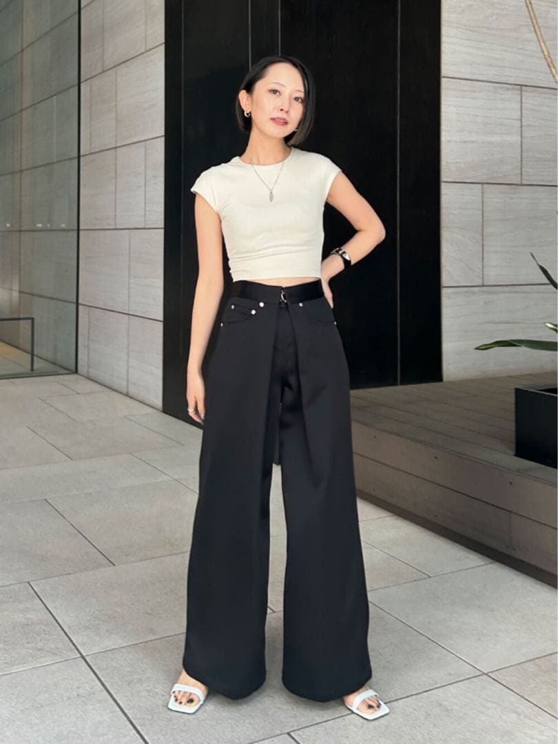 JOHN LAWRENCE SULLIVAN サテンワイドパンツ