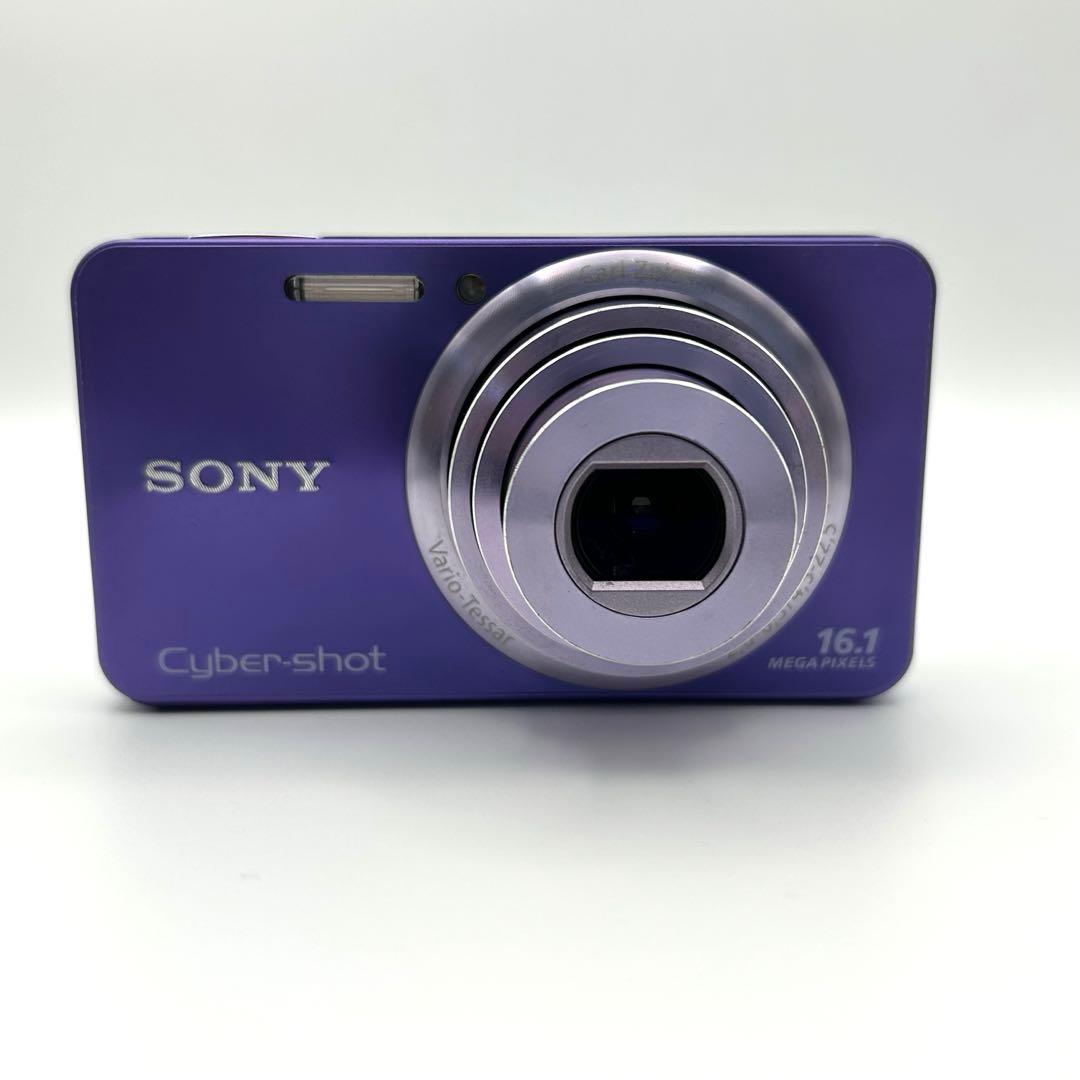 美品SONYソニーCyber-shot DSC-W570 バイオレット紫★動作品