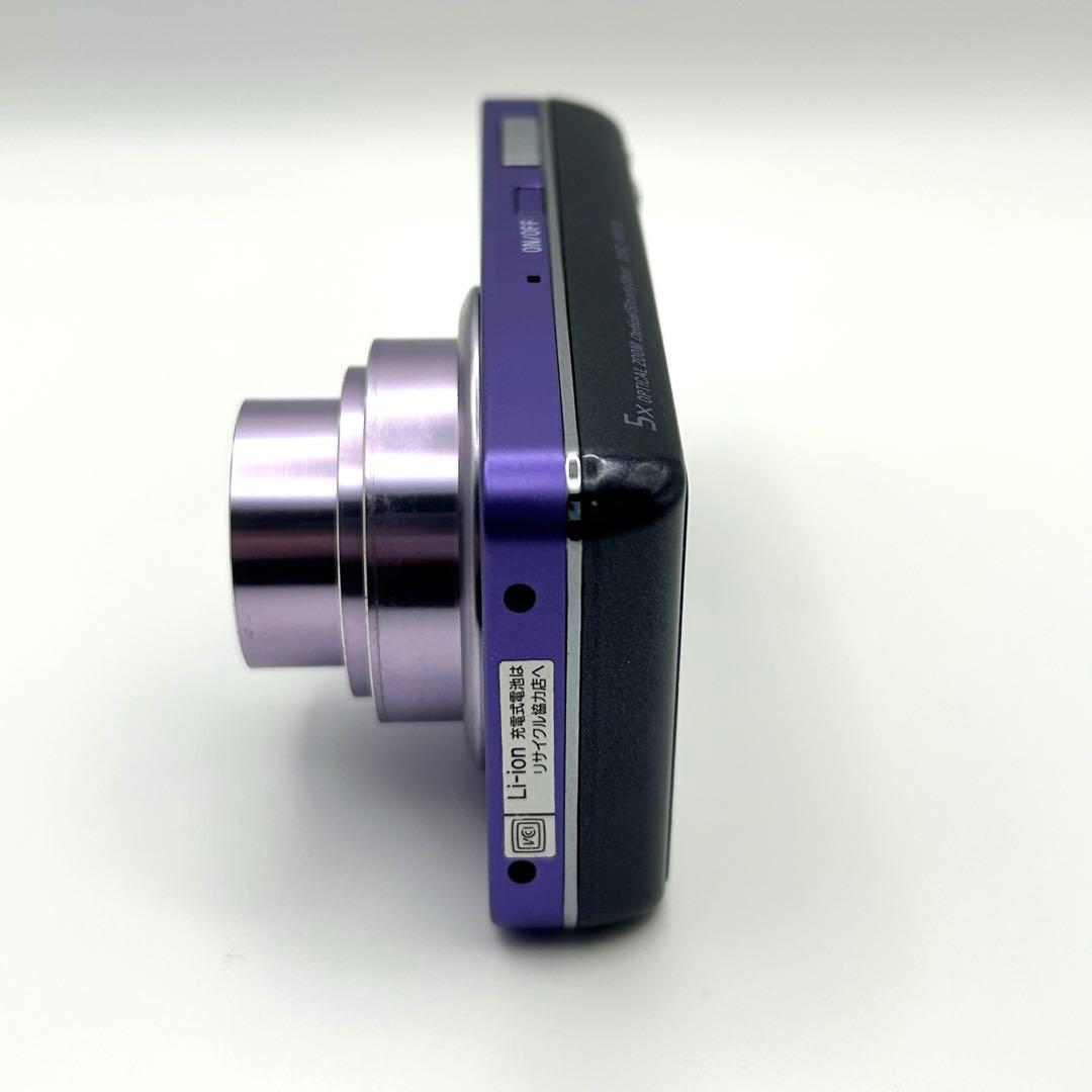 美品SONYソニーCyber-shot DSC-W570 バイオレット紫★動作品