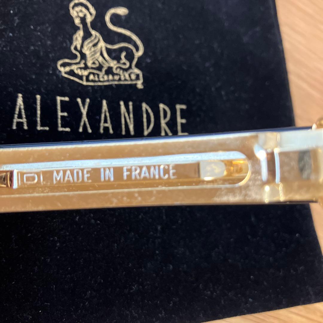 ALEXANDRE DE PARIS パール　ブラック　　バレッタ