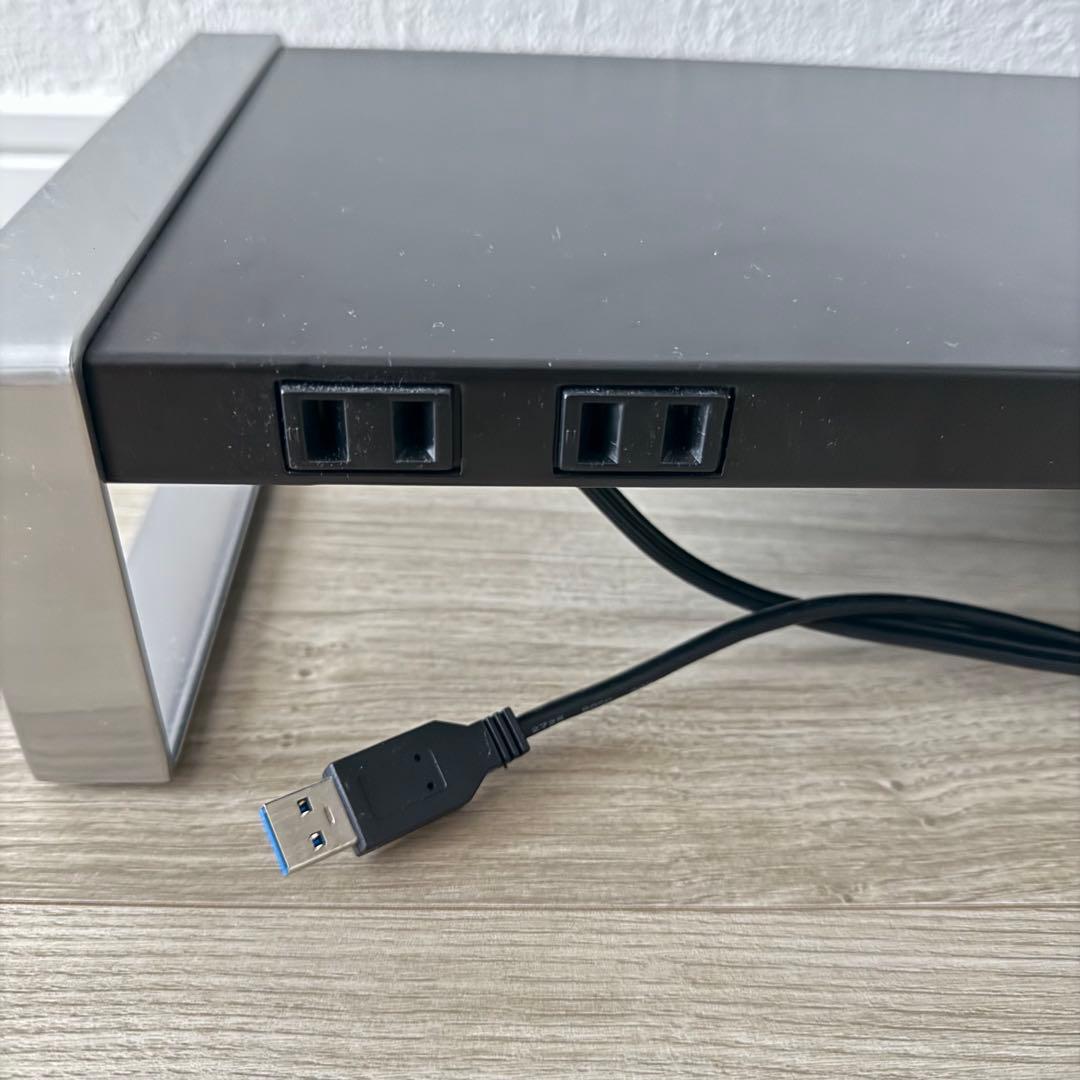 ◆即発送◆100-MR138BK モニター台 電源タップ+USBハブ付き